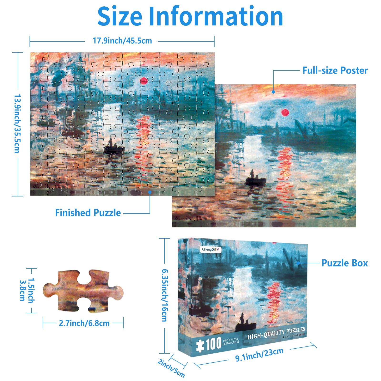 CHengQiSM 100ピース ジグソーパズル ラージピース モネ Amazon | CHengQiSM 100ピース ジグソーパズル ラージピース モネ·睡蓮